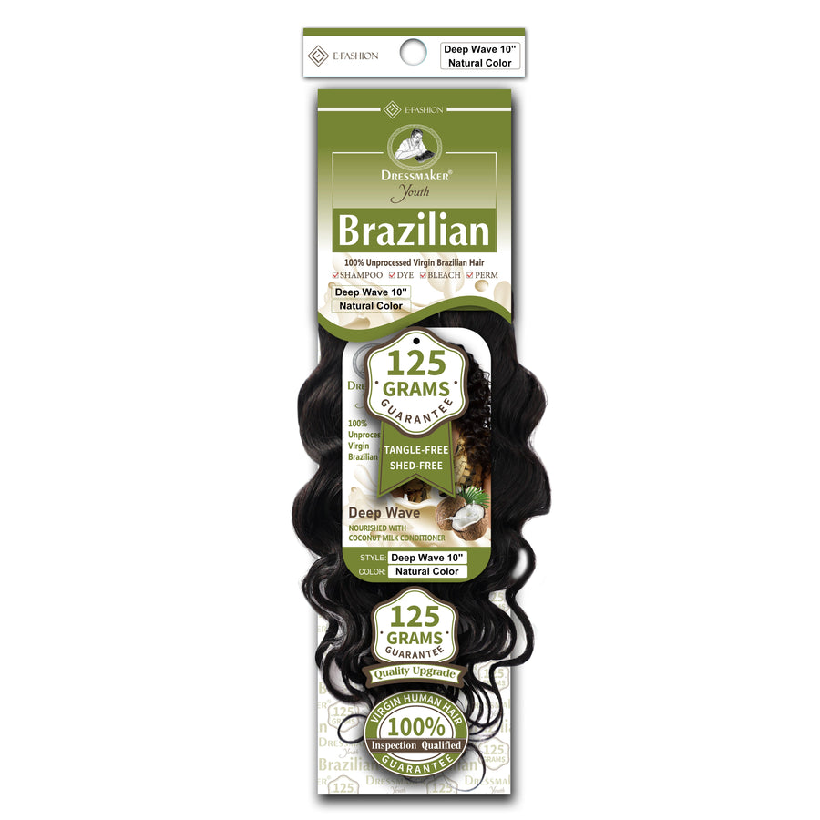 Dressmaker Youth 100% Unprocessed Virgin Brazilian Hair Deep Wave Weave