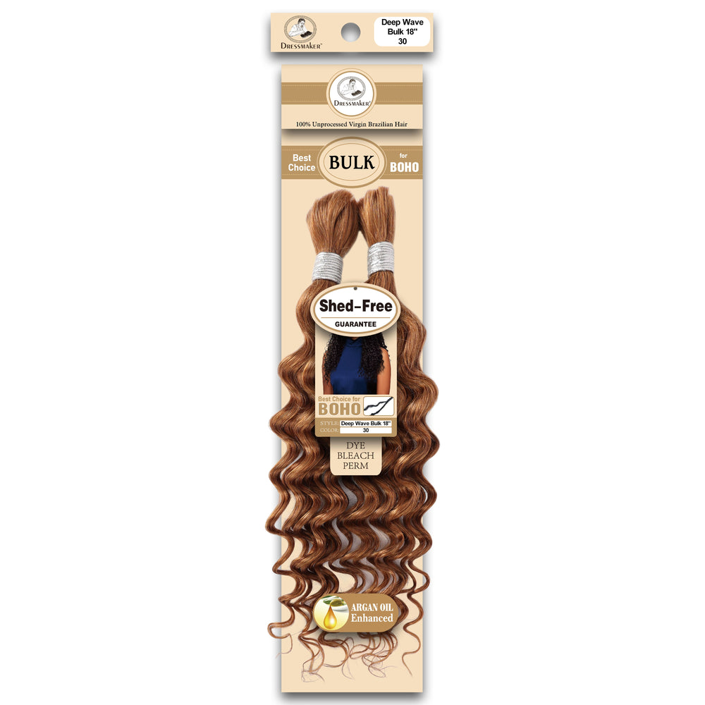 Dressmaker 100% Unprocessed Virgin Brazilian Boho Braids Deep Bulk 18"