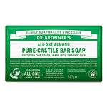 Dr. Bronner Almond Unscented Pure-Castile Bar Soap 140g
