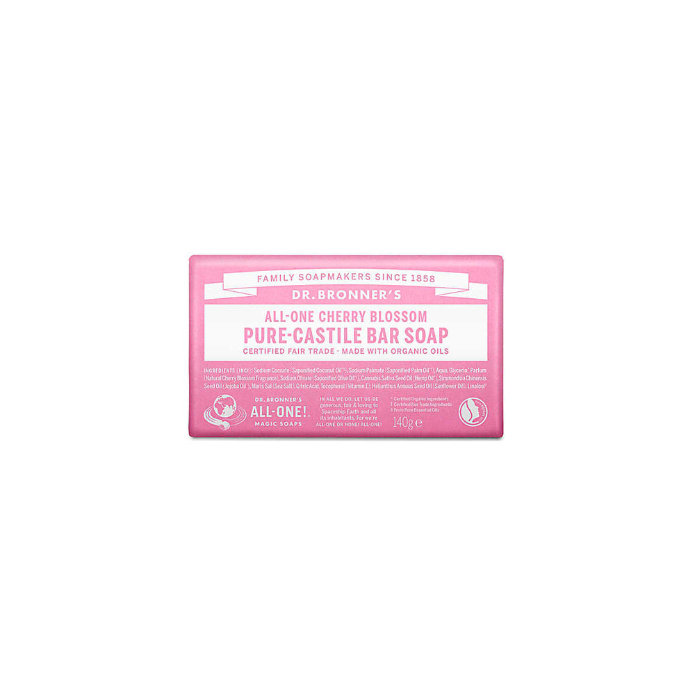 Dr. Bronner Cherry Blossom Unscented Pure-Castile Bar Soap 140g