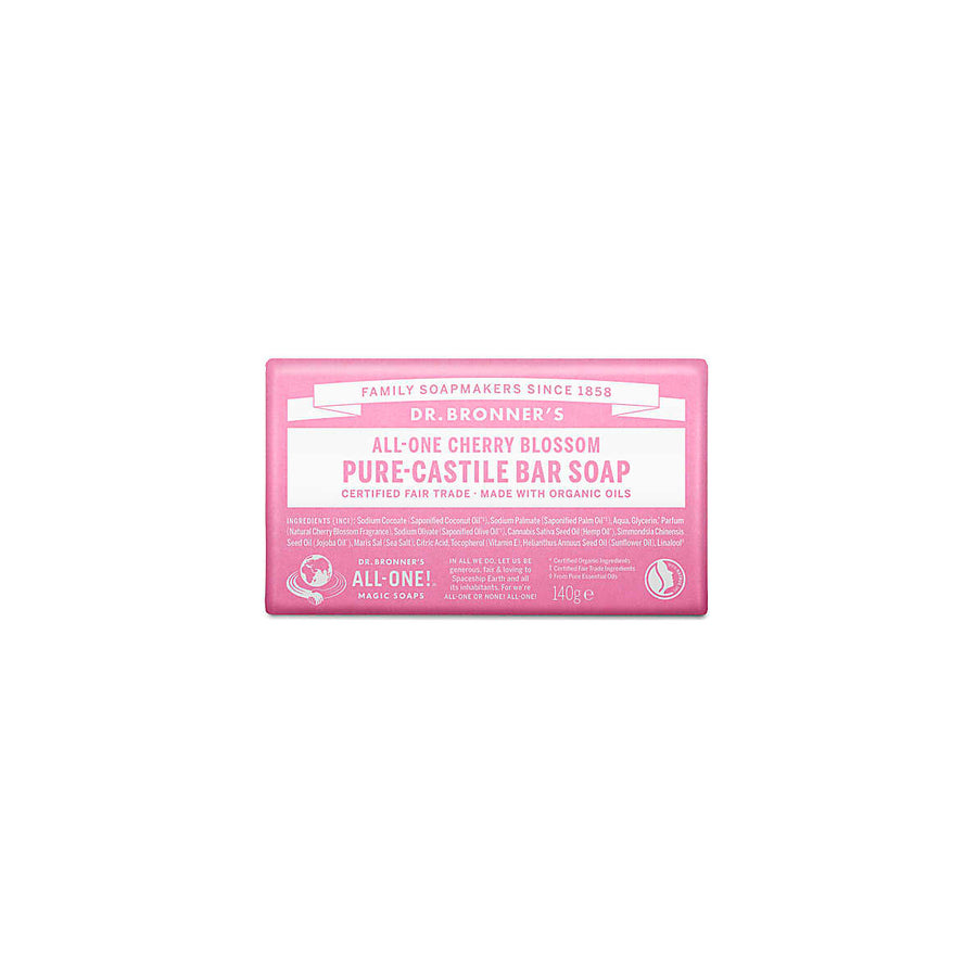 Dr. Bronner Cherry Blossom Unscented Pure-Castile Bar Soap 140g