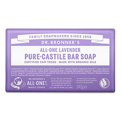 Dr. Bronner Lavender Unscented Pure-Castile Bar Soap 140g