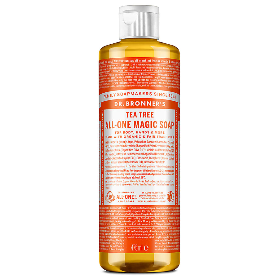 Dr. Bronner’s Tea Tree Pure-Castile Liquid Soap
