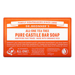 Dr. Bronner Tea Tree Unscented Pure-Castile Bar Soap 140g