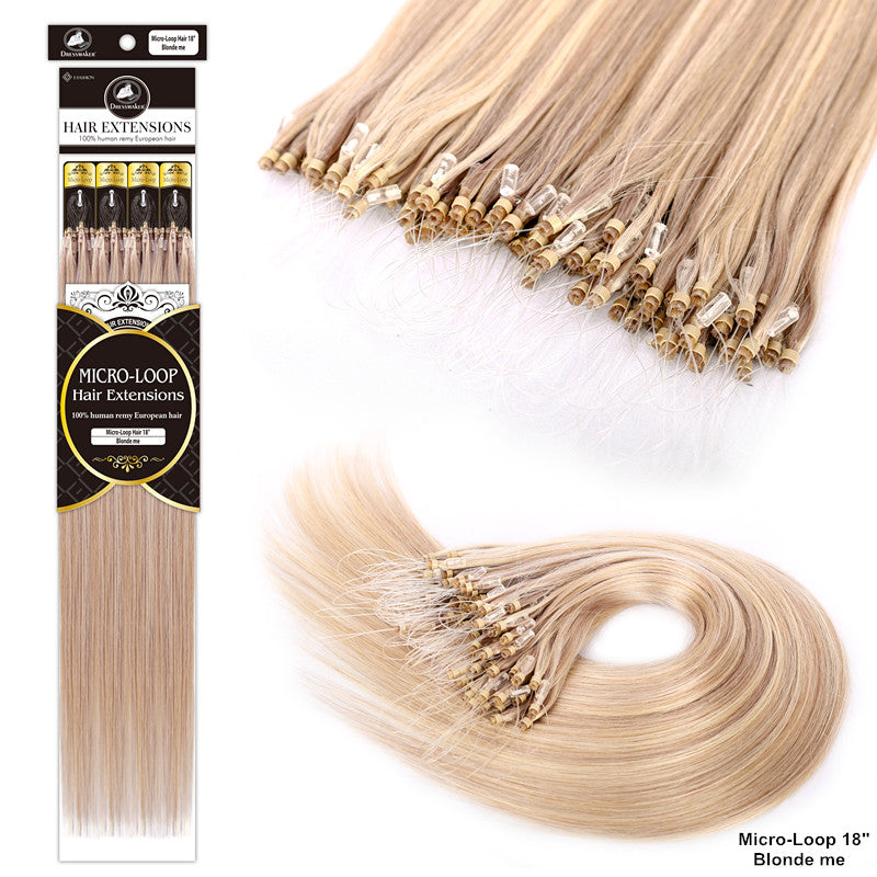 Dressmaker 100% Human Remy European Micro-Loop Straight Hair Extensions (100pcs)