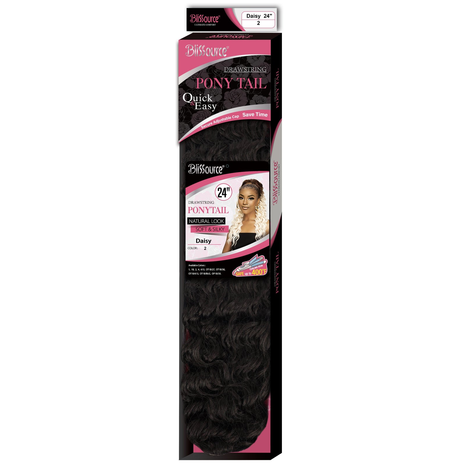 Blissource Drawstring Ponytail Daisy