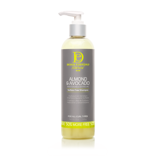 Design Essentials Almond & Avocado Moisturizing & Detangling Sulfate-Free Shampoo 365g/12oz