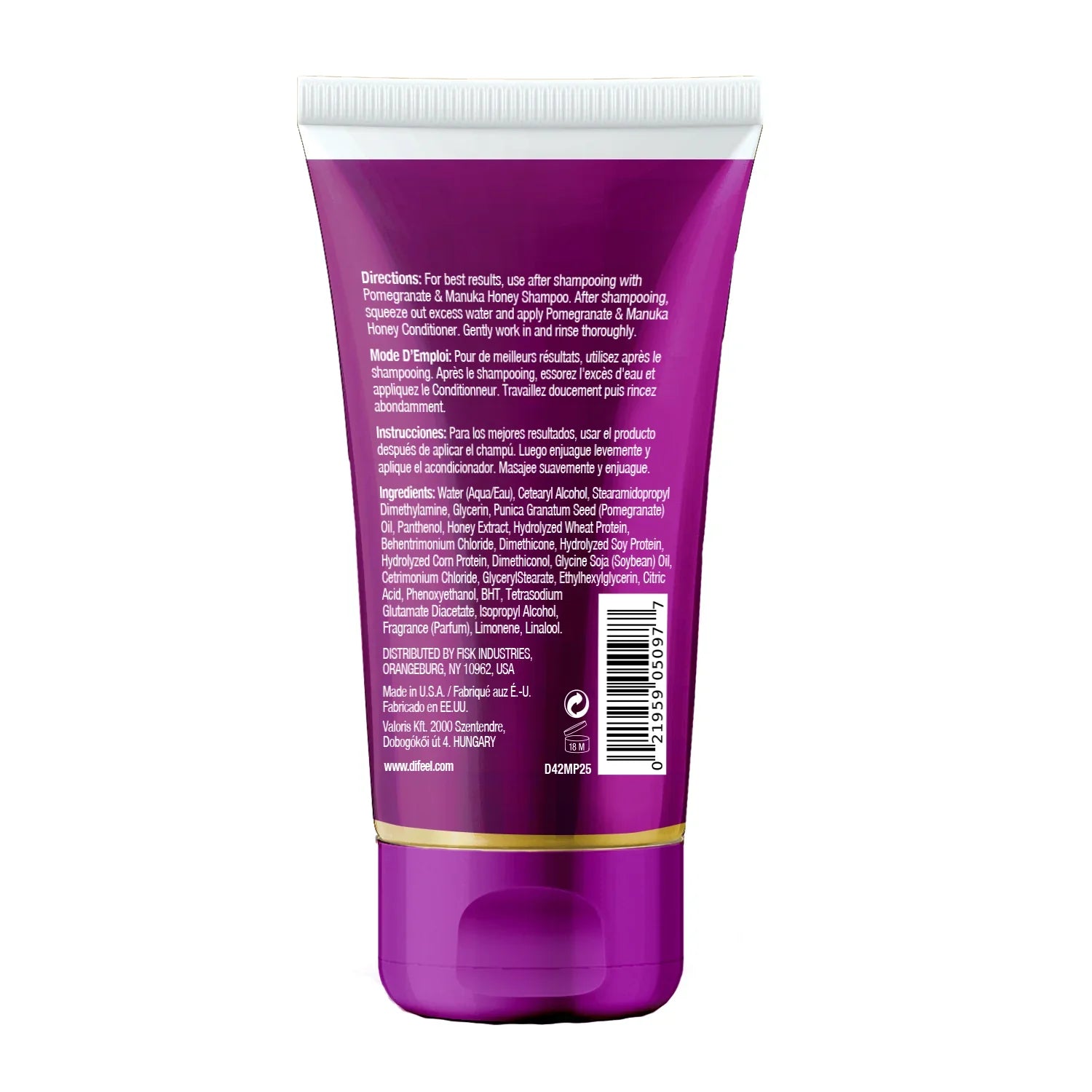 Difeel Pomegranate & Manuka Honey Sulfate-Free Conditioner 74ml