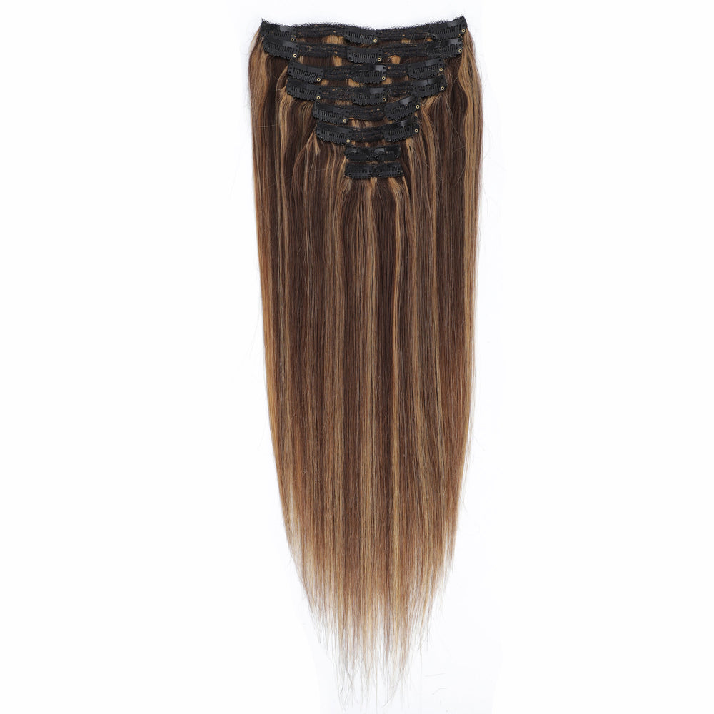 Dressmaker 8-Piece 14" Clip-In Hair Extensions Double Weft Straight