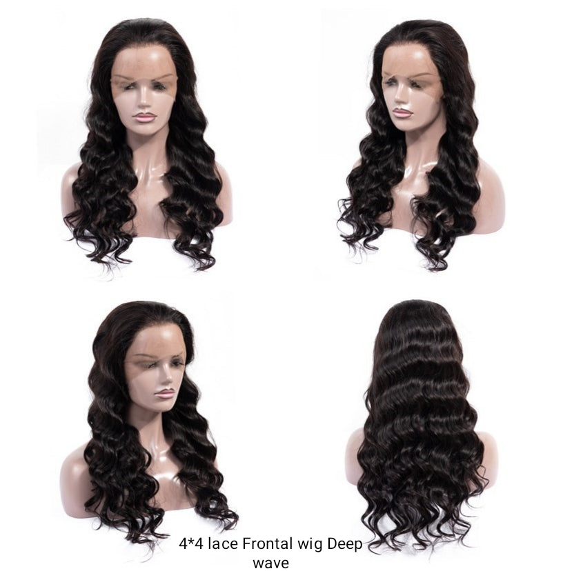 Dressmaker Brazillian Swiss Lace Frontal 4x4 Wig Deep Wave
