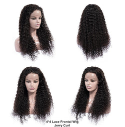 Dressmaker Brazillian Swiss Lace Frontal 4x4 Wig Jerry Curl