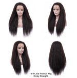 Dressmaker Brazillian Swiss Lace Frontal 4x4 Wig Kinky Straight