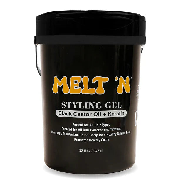 Ebin Melt’N Styling Gel Black Castor Oil + Keratin 480ml