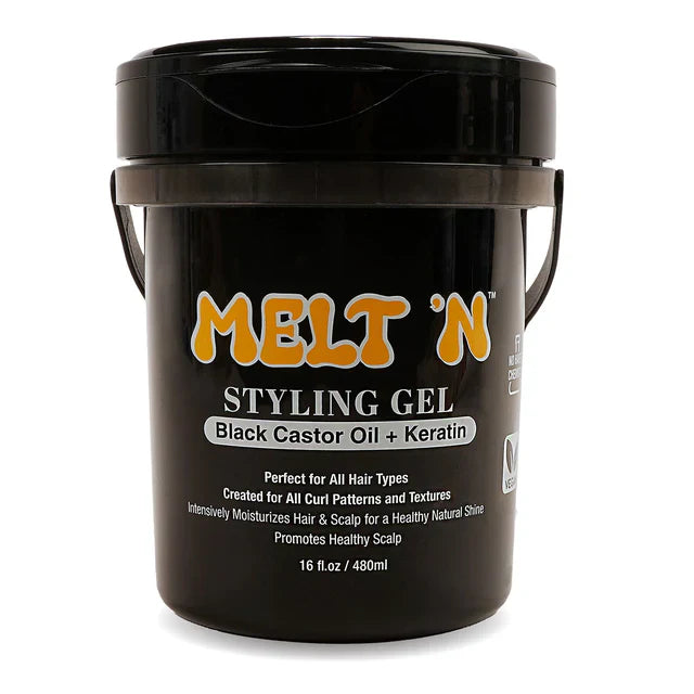 Ebin Melt’N Styling Gel Black Castor Oil + Keratin 480ml
