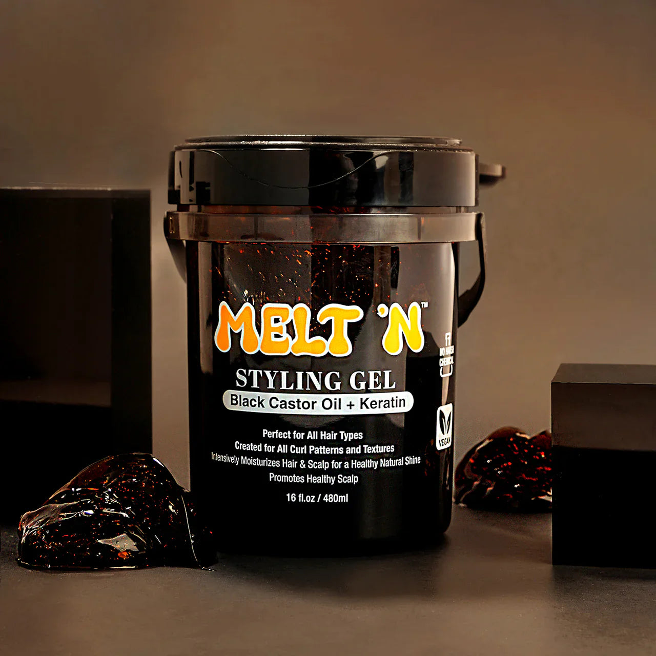 Ebin Melt’N Styling Gel Black Castor Oil + Keratin 2423ml