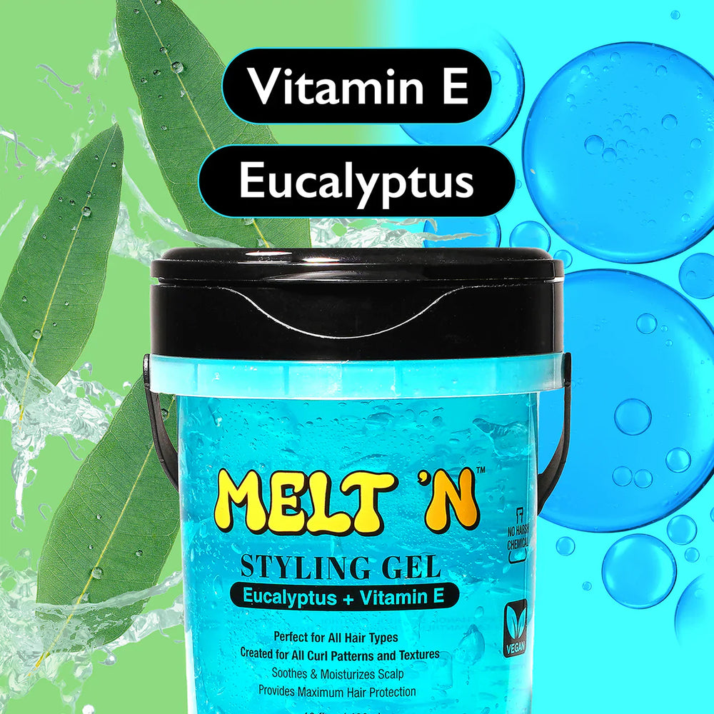 Ebin Melt’N Styling Gel Eucalyptus Oil + Vitamin E 946ml