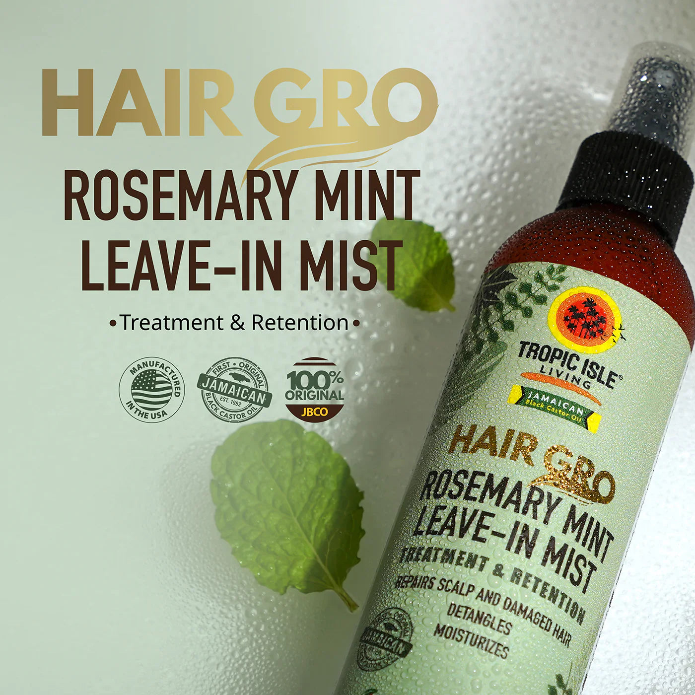 Tropic Isle Living Hair Gro Rosemary Mint Leave In Mist 237ml