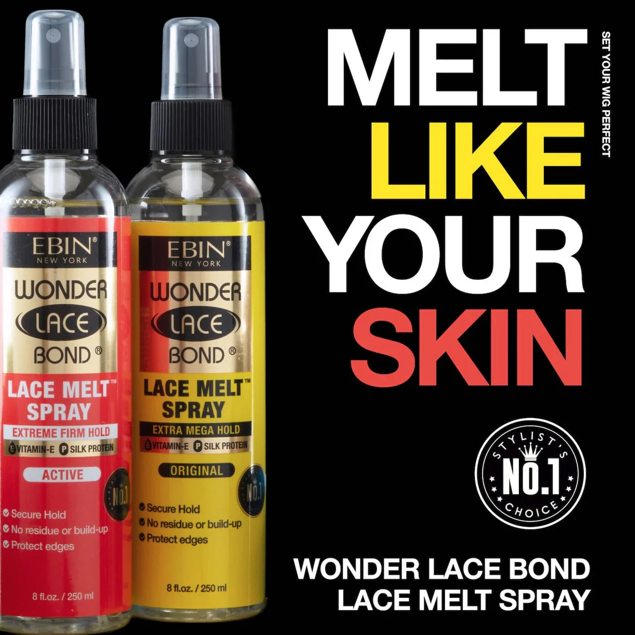 Ebin Wonder Lace Bond Extreme Firm Hold Lace Melting Spray Active 250ml