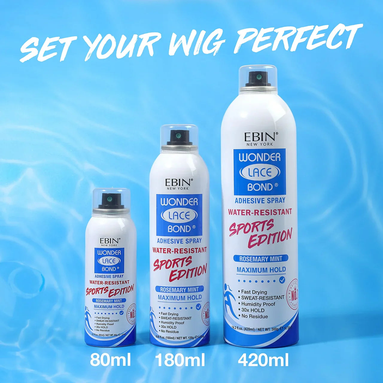 Ebin Wonder Lace Bond Adhesive Spray Sports Edition 80ml