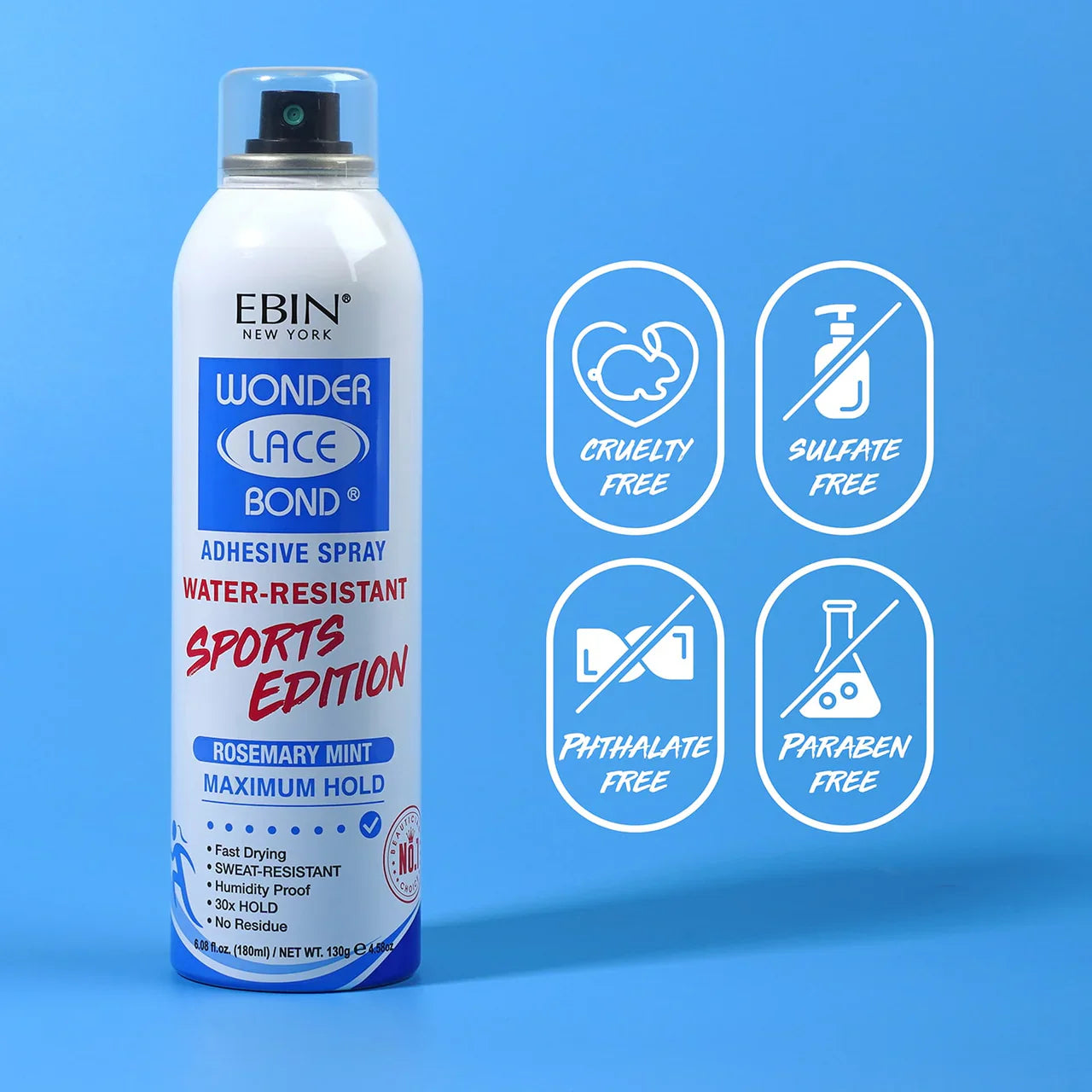 Ebin Wonder Lace Bond Adhesive Spray Sports Edition 80ml