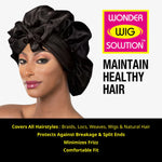Ebin Wonder Wig Tie Up Bonnet Black