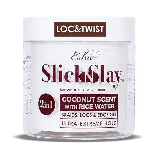 Esha Slick N Slay 2-IN-1 Braid & Edge Gel Coconut & Ricewater