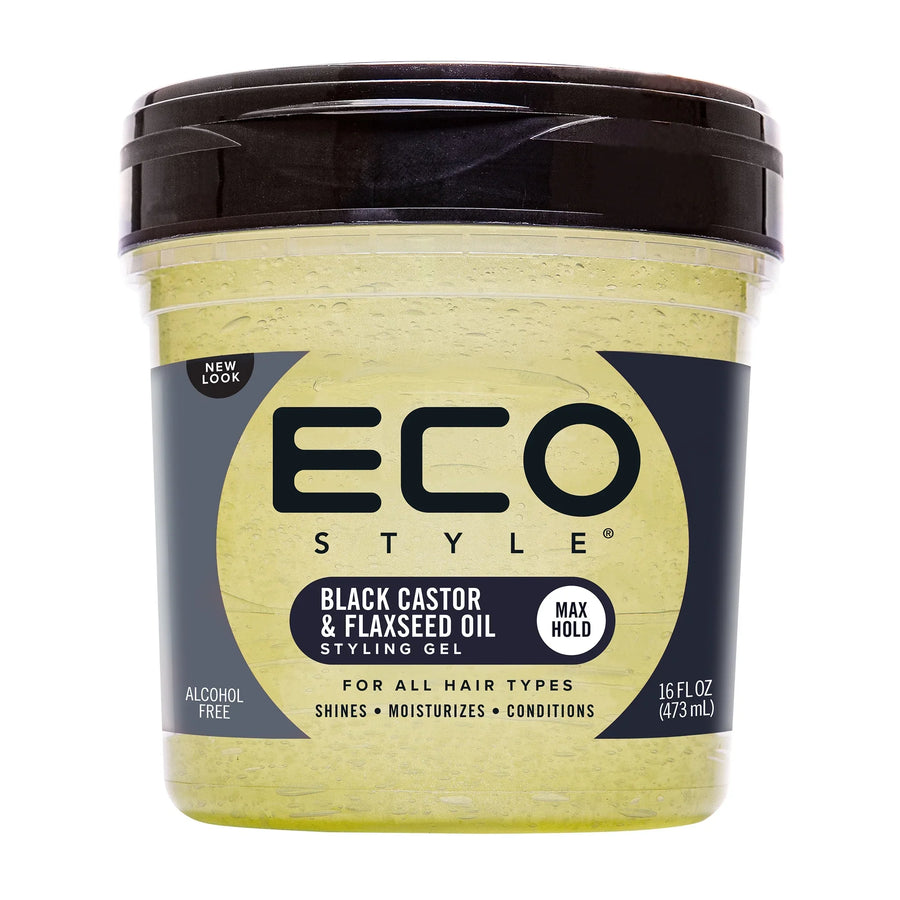 Eco Styler Black Castor & Flaxseed Oil Hair Styling Gel 473ml/16oz