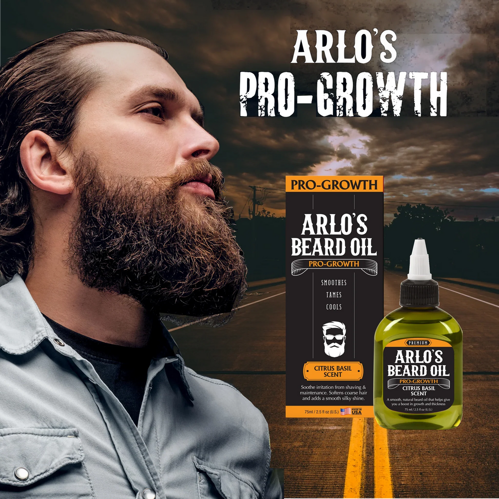 Arlo's Pro Growth Beard Oil Citrus Basil 75ml/2.25oz