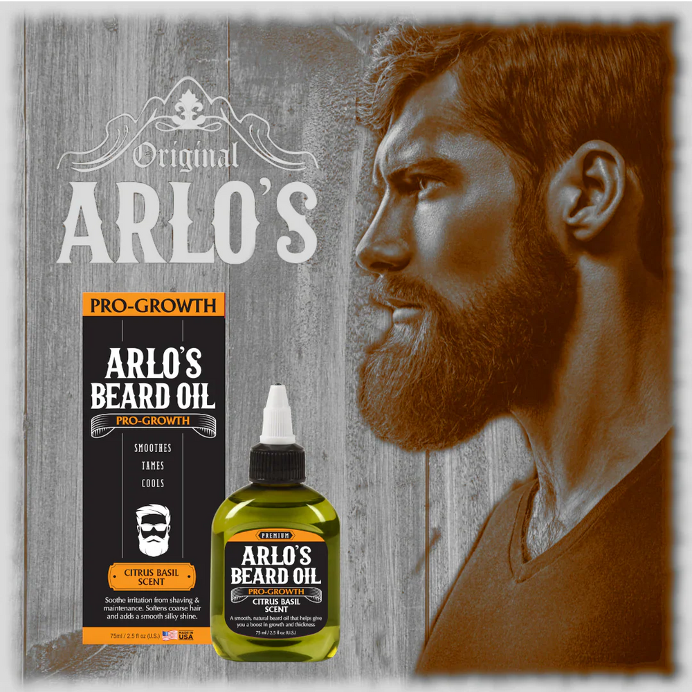 Arlo's Pro Growth Beard Oil Citrus Basil 75ml/2.25oz