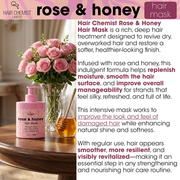 Hair Chemist Rose & Honey Hair Mask 425.2g/15oz