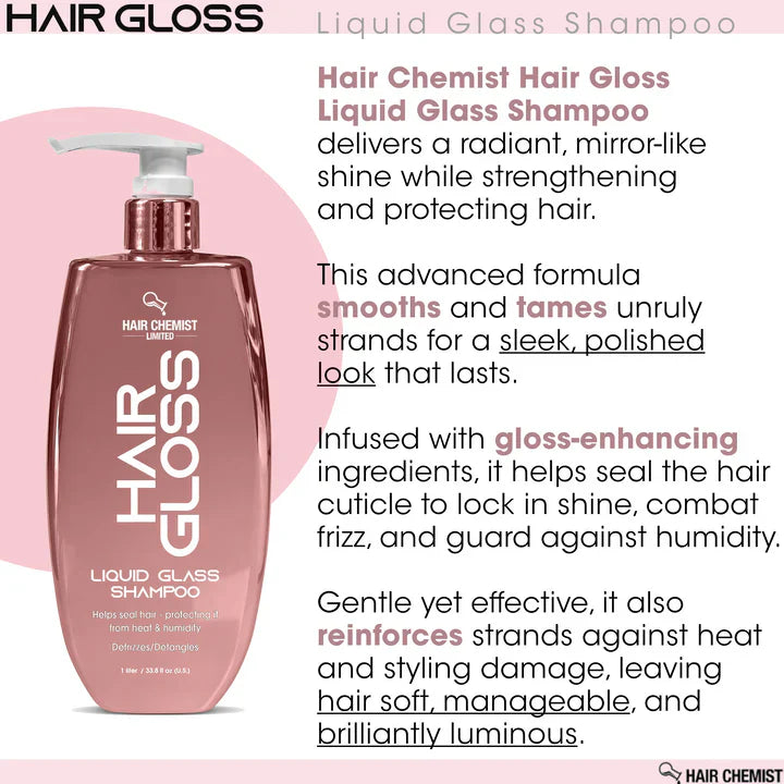 Hair Chemist Hair Gloss Liquid Glass Shampoo 1 Litter/33.8oz