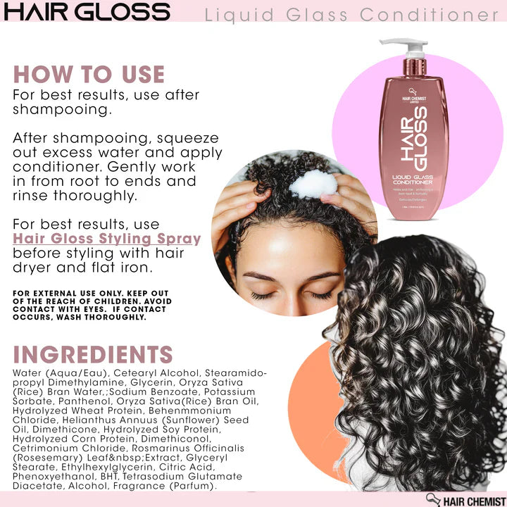 Hair Chemist Hair Gloss Liquid Glass Conditioner 1 Litter/33.8oz