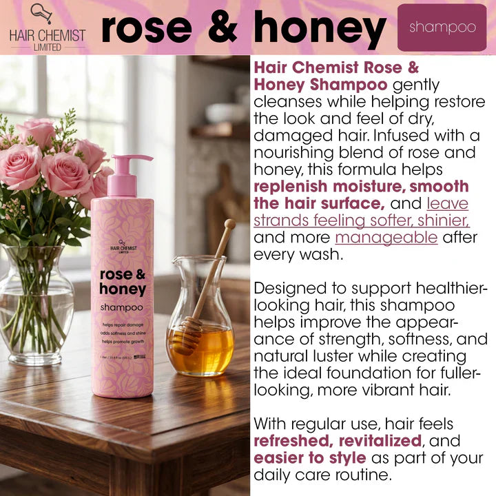 Hair Chemist Rose & Honey Shampoo 1 Litter/33.8oz