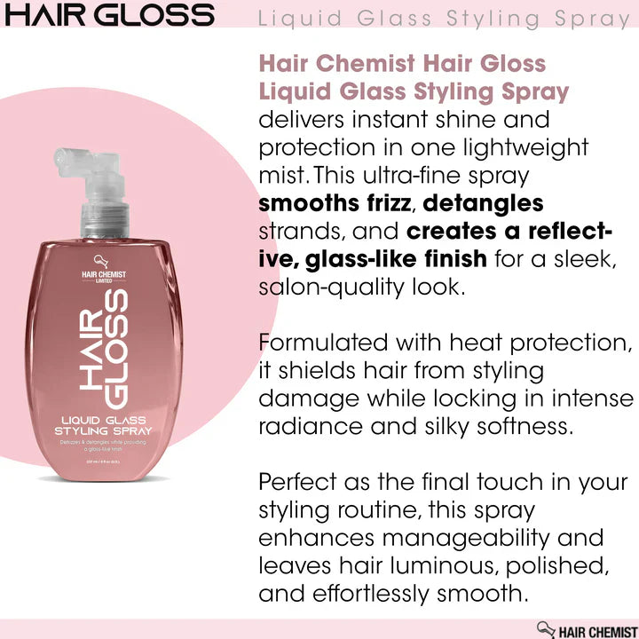 Hair Chemist Hair Gloss Liquid Glass Styling Spray 237ml/8oz
