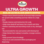 Difeel Ultra Growth Basil & Castor Oil Pro Growth Shampoo 1Liter