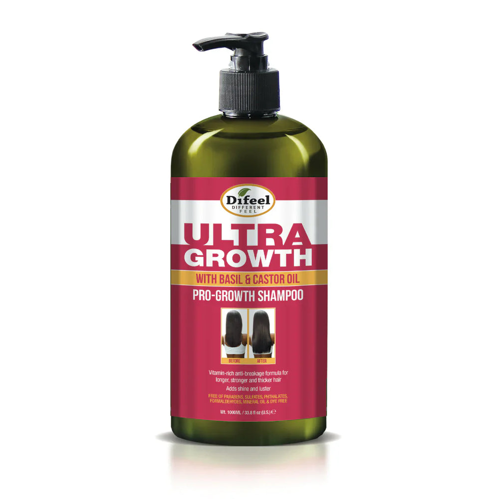 Difeel Ultra Growth Basil & Castor Oil Pro Growth Shampoo 1Liter
