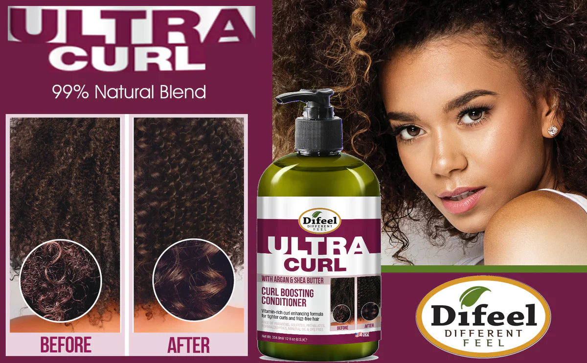 Difeel Ultra Curl with Argan & Shea Butter Curl Boosting Conditioner 12oz