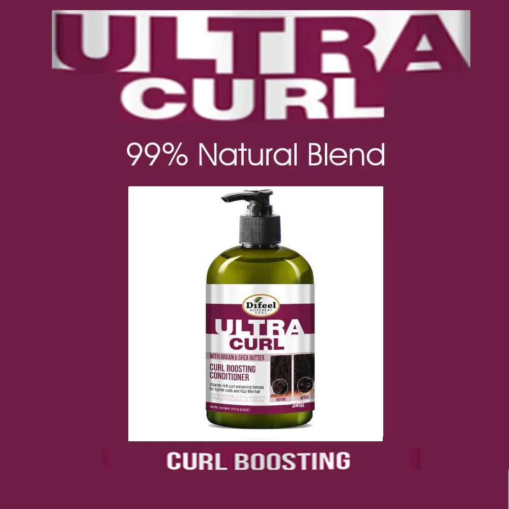 Difeel Ultra Curl with Argan & Shea Butter Curl Boosting Conditioner 12oz