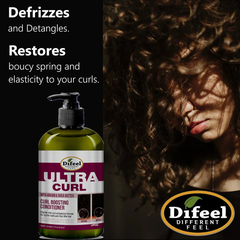 Difeel Ultra Curl with Argan & Shea Butter Curl Boosting Conditioner 12oz