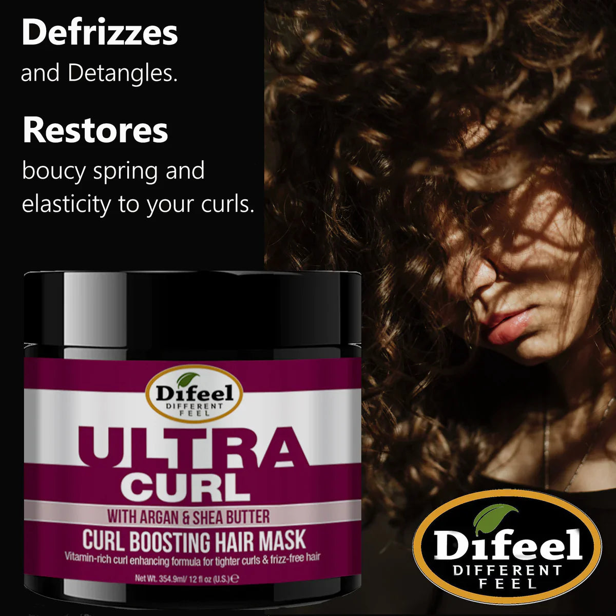 Difeel Ultra Curl with Argan & Shea Butter Curl Boosting Hair Mask