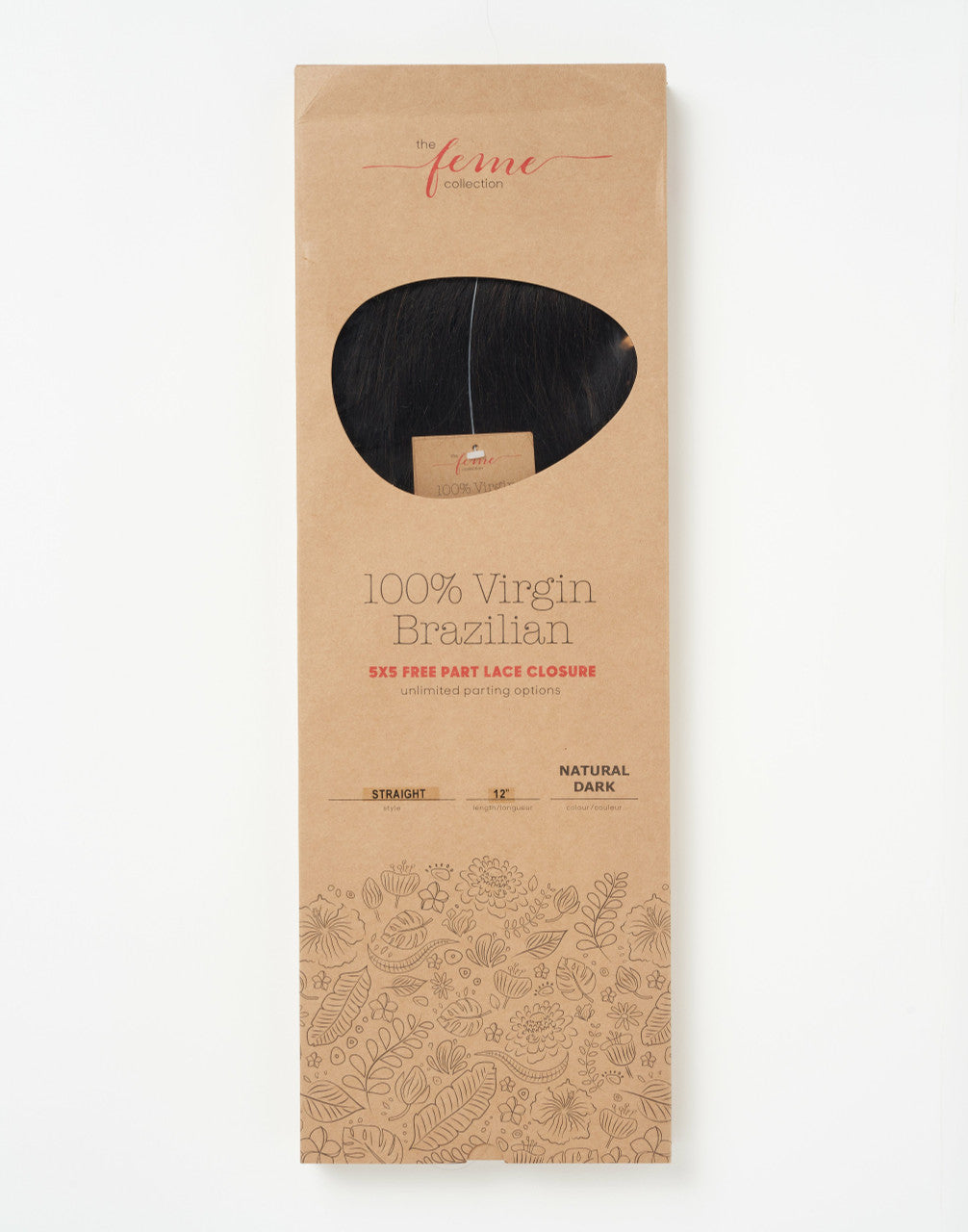 Feme 100% Virgin Brazilian Closure - Straight