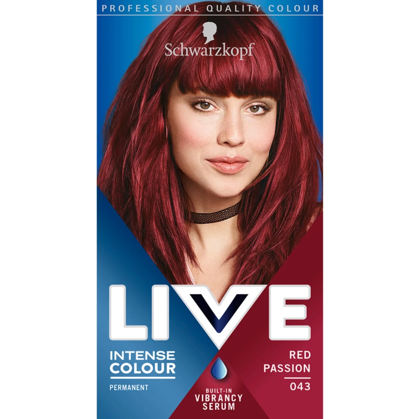 Schwarzkopf Live Intense Colour Permanent Hair Colour Dye 043 Passion Red
