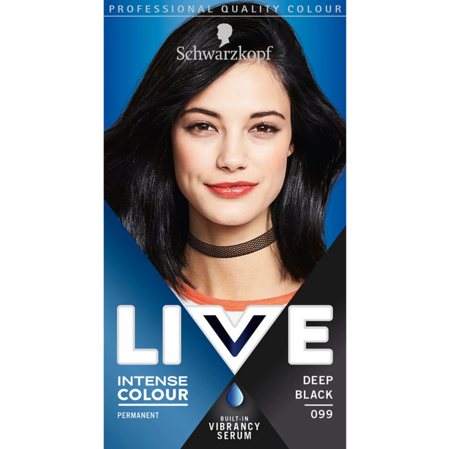 Schwarzkopf Live Intense Colour Permanent Hair Colour Dye 099 Deep Black