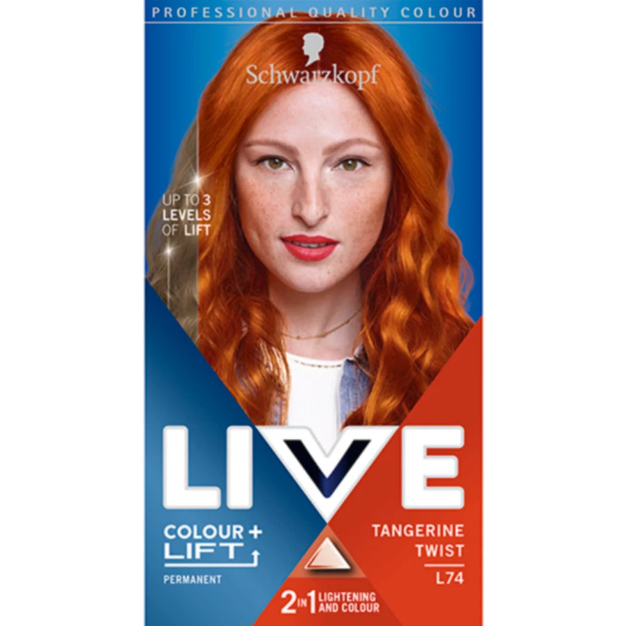 Schwarzkopf Live Colour + Lift Permanent Hair Colour Dye L74 Tangerine Twist