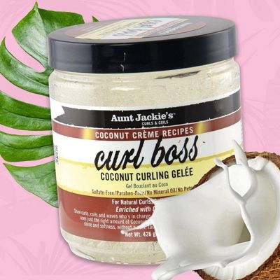 Aunt Jackie's Curls & coils  Curl Boss – Coconut Curling Gelée 426g/15oz