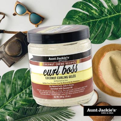 Aunt Jackie's Curls & coils  Curl Boss – Coconut Curling Gelée 426g/15oz