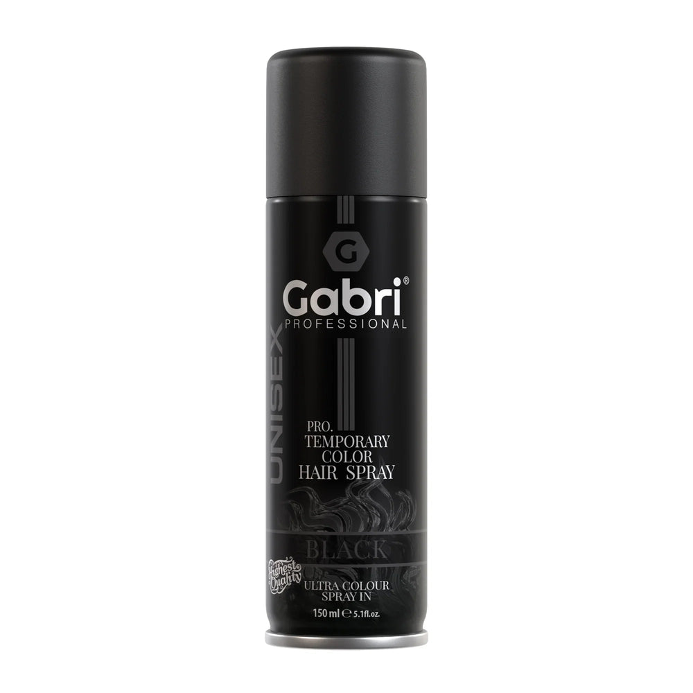 Gabri Professional  Pro Temporary Hair Colour Spray Black 150ml