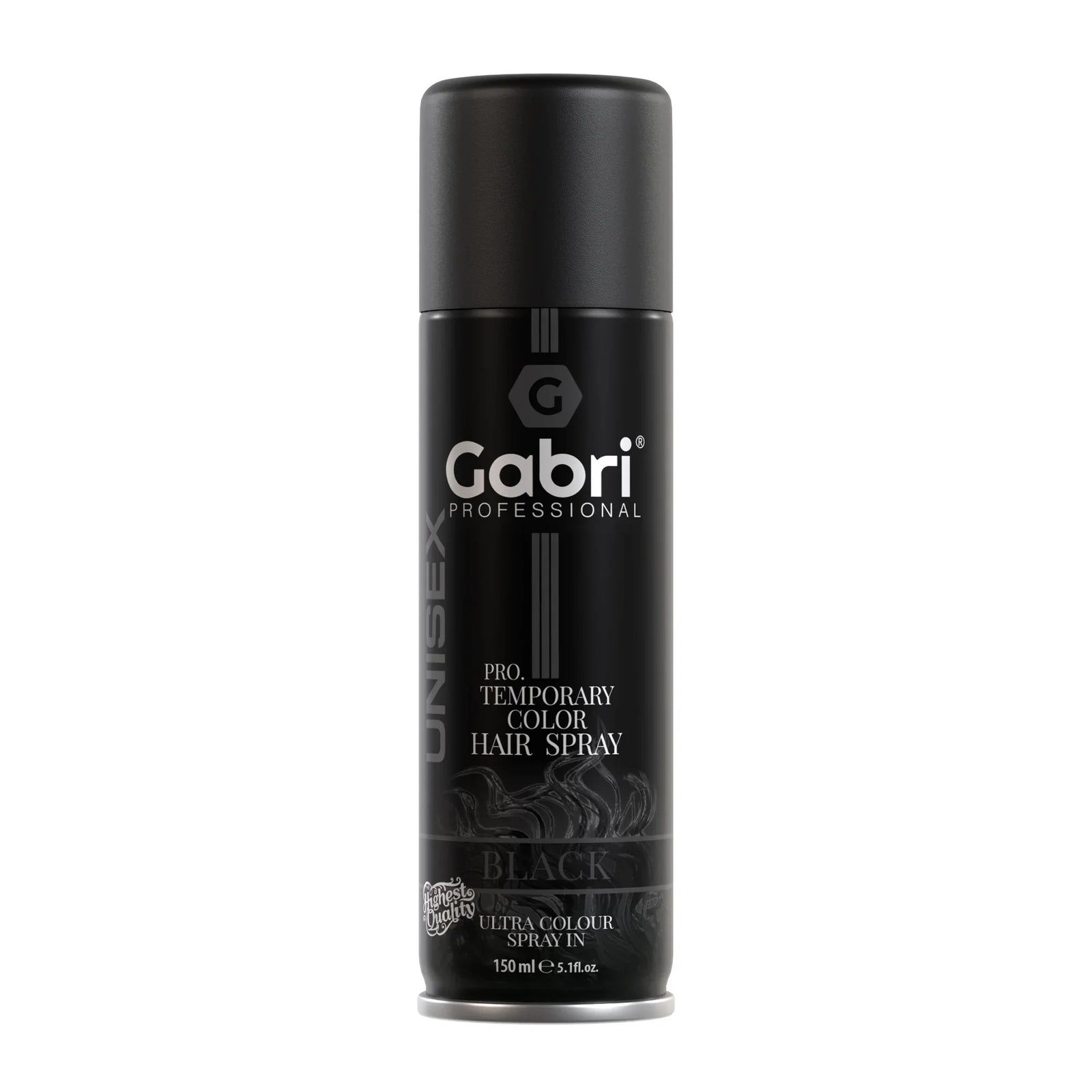 Gabri Professional  Pro Temporary Hair Colour Spray Black 150ml