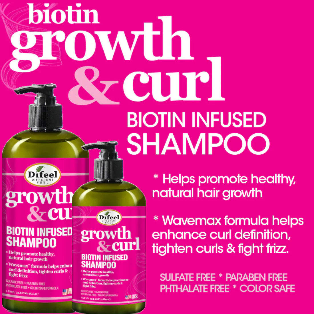 Difeel Growth & Curl Biotin Shampoo