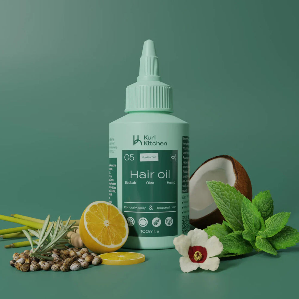 KURL KITCHEN Okra and Hemp Hair Oil 100ML